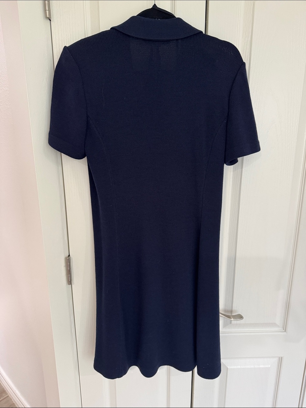 St. John Santana Knit Button Front Dress - Picture 2 of 4
